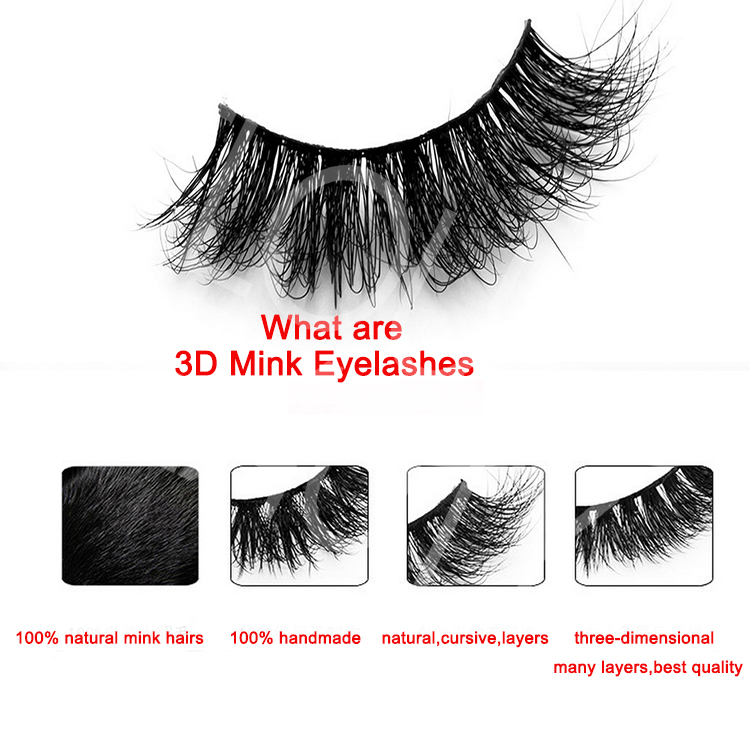 Top quality 3d mink strip lashes wholesale ED05